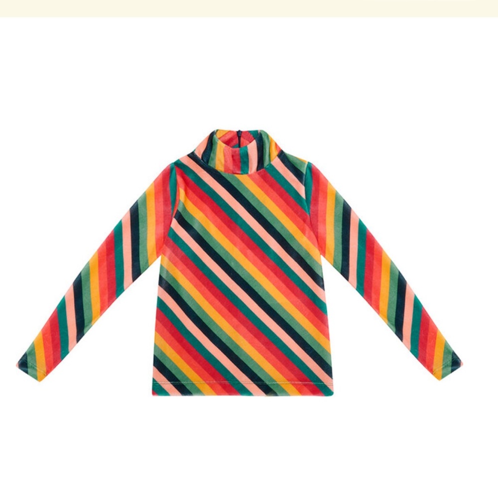 On A Roll Top, Multi-Stripe | The Middle Daughter | Size 9-10 yrs